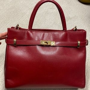 Hand made pebbled leather bag